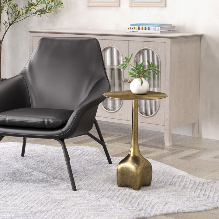 Zuo Lexi Side Table Antique Brass