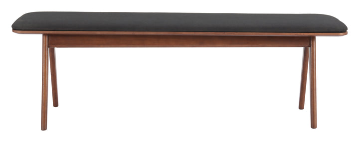 Zuo Kazwali Bench Black & Walnut