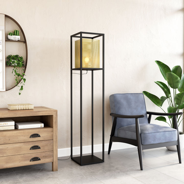Zuo Yves Floor Lamp Gold & Black