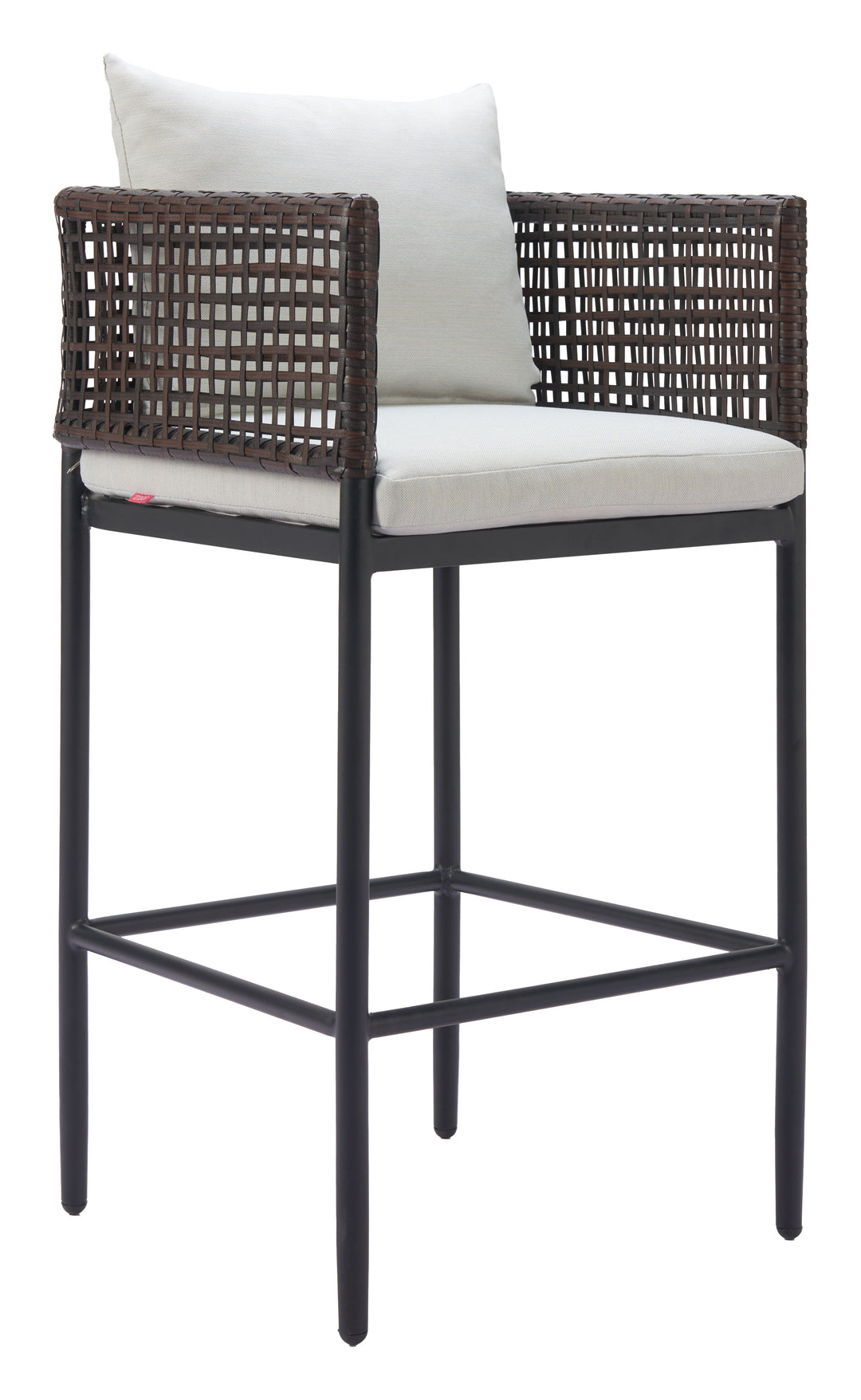 Zuo Palm Paradise Barstool Gray