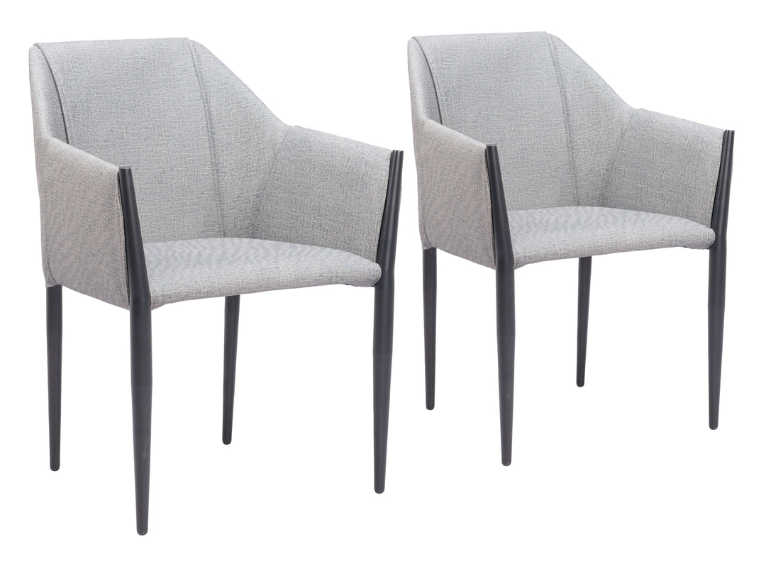 Zuo Andover Dining Chair (Set of 2) Slate Gray