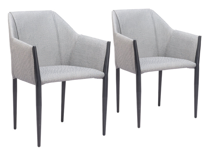 Zuo Andover Dining Chair (Set of 2) Slate Gray