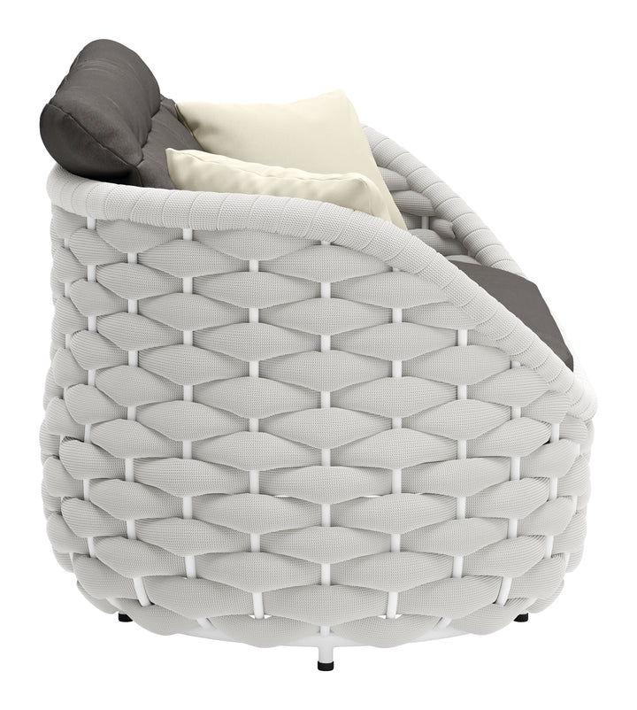 Zuo Coral Reef Loveseat Gray