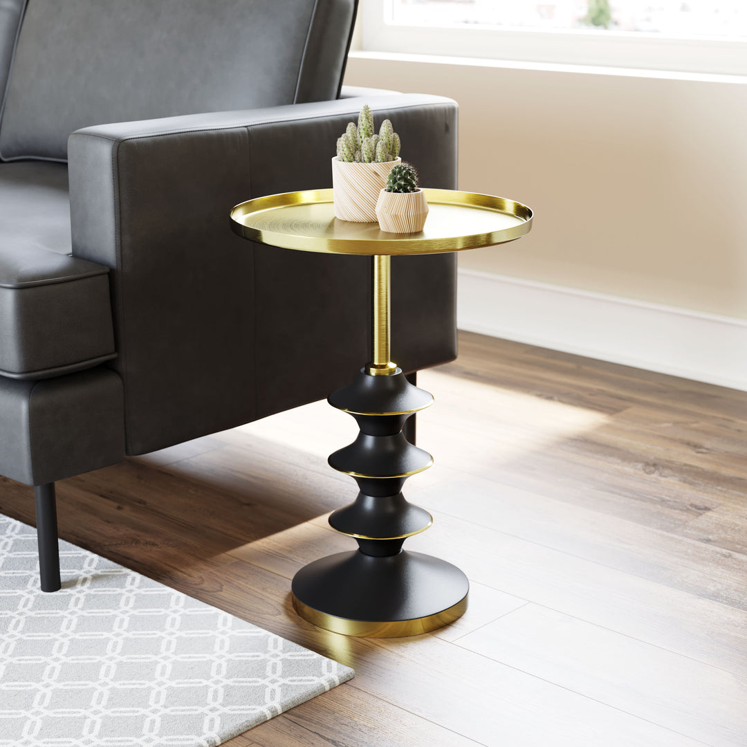 Zuo Donahue Side Table Gold & Black