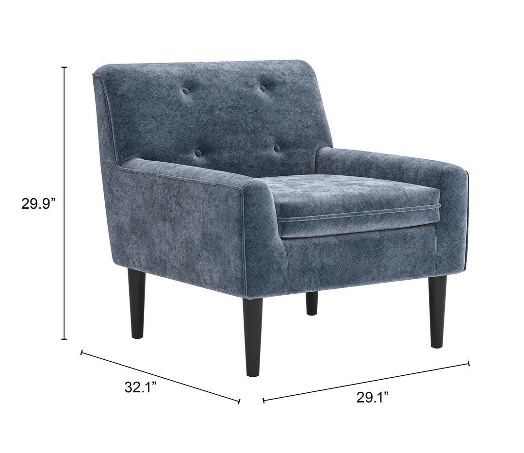 Zuo Frankfurt Armchair Gray