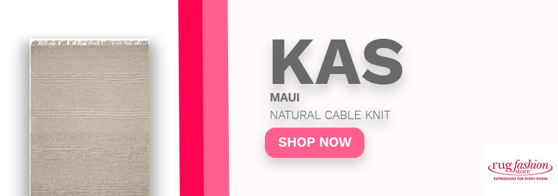 KAS Maui Natural Cable Knit Web Banner - Rug Fashion Store