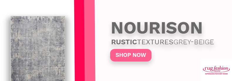 Nourison Rustic Textures Grey-Beige Web Banner - Rug Fashion Store
