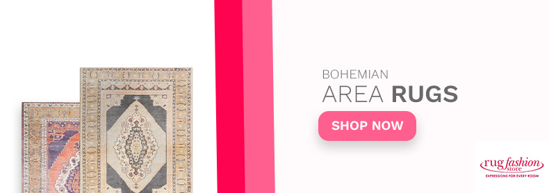 Common Interior Design Themes that Pair Well with Bohemian Area Rugs Web Banner - Rug Fashion Store