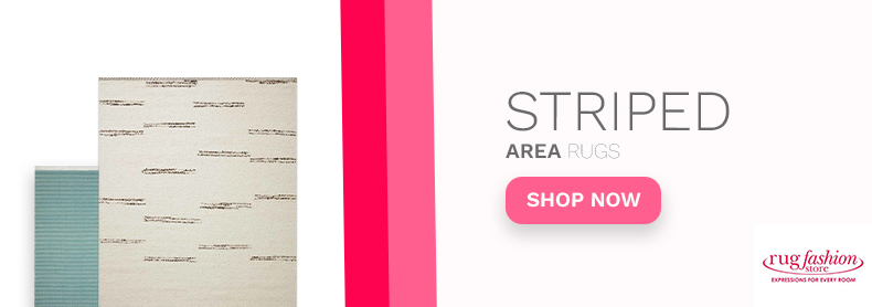 Striped Area Rugs Web Banner - Rug Fashion Store