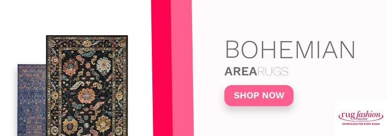 Bohemian Area Rugs Web Banner - Rug Fashion Store