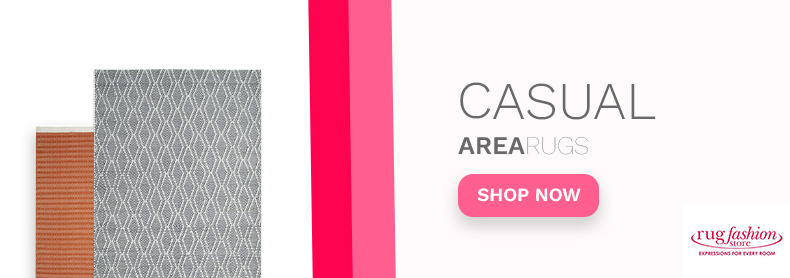 Casual Area Rugs Web Banner - Rug Fashion Store