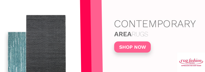 Contemporary Area Rugs Web Banner - Rug Fashion Store