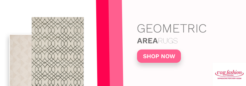 Geometric Area Rugs Web Banner - Rug Fashion Store