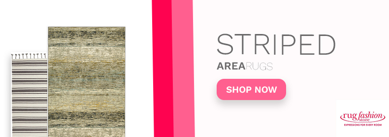 Striped Area Rugs Web Banner - Rug Fashion Store
